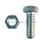 1/2" X 9" MS BOLT & NUT (GALVANISED)