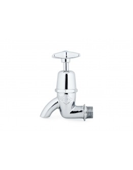 1/2" BRASS X-HANDLE BIB TAP (CHROME PLATED) [CITY]