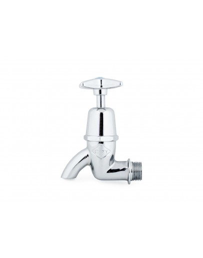 1/2" BRASS X-HANDLE BIB TAP (CHROME PLATED) [CITY]
