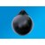 1" 1031 H/D PLASTIC BALL (BLACK) [TECHPLAS]