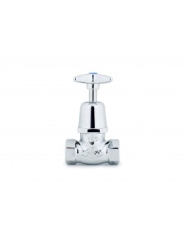 1/2" BRASS X-HANDLE STOP COCK (CHROME PLATED) [CITY]