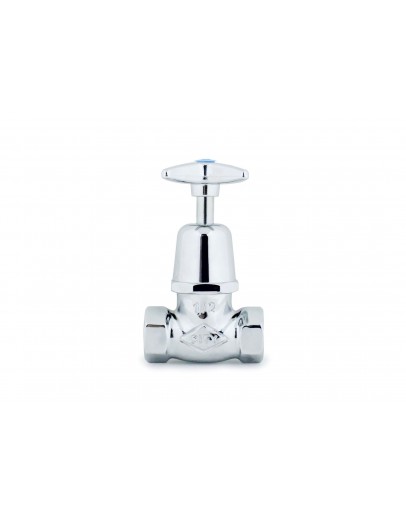 1/2" BRASS X-HANDLE STOP COCK (CHROME PLATED) [CITY]