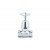 1/2" BRASS X-HANDLE STOP COCK (CHROME PLATED) [CITY]