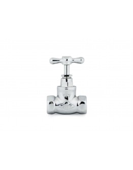 1/2" BRASS T-HANDLE STOP COCK (CHROME PLATED) [CITY]