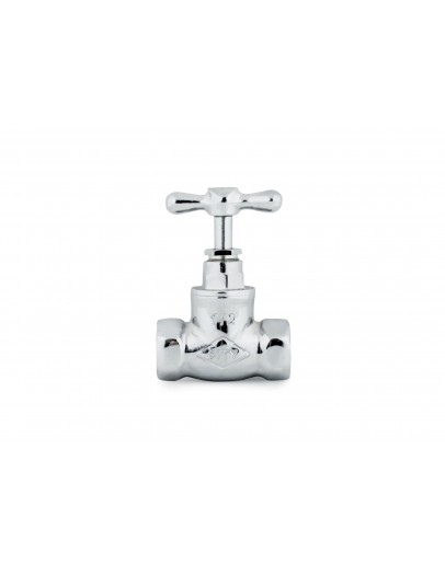 1/2" BRASS T-HANDLE STOP COCK (CHROME PLATED) [CITY]