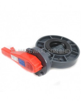 2 1/2" PVC BUTTERFLY VALVE C/W LEVER HANDLE [LD VALVE]