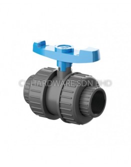 1 1/4" PVC DOUBLE UNION BALL CHECK VALVE (THREADED END) [LD VALVE]
