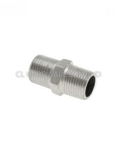 3/8" SS304 HEX NIPPLE (NON SIRIM) [FKK]