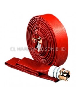 1 1/2" X 30M PN16 FIRELINE TYPE 3 CANVAS HOSE C/W 2 1/2" LA INSTANT COUPLING