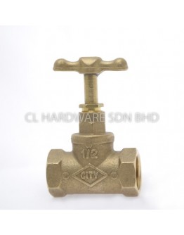 1/2" BRASS LIGHT DUTY STOP COCK [CITY]