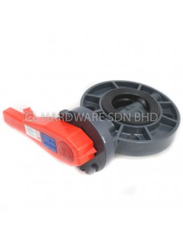 4" PVC BUTTERFLY VALVE C/W LEVER HANDLE [LD VALVE]