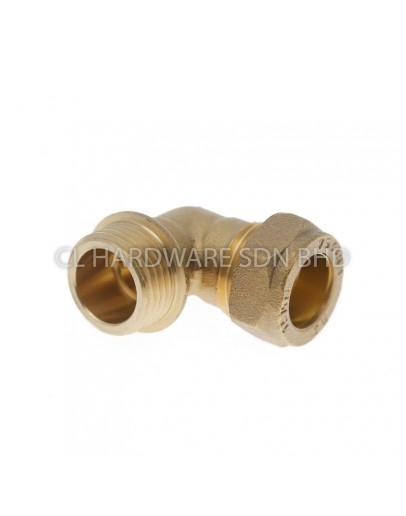 28MM COPPER COMPRESSION VALVE ELBOW (BSEN1057) [CONEX]