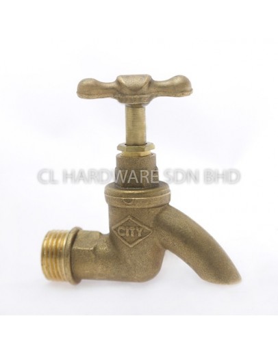 1/2" BRASS LIGHT DUTY BIB TAP [CITY]