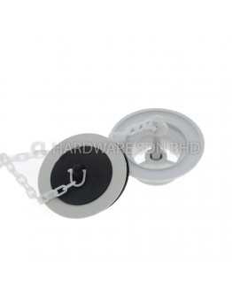 1 1/2" KITCHEN SINK WASTE C/W PLASTIC TOP, PLUG & PLASTIC CHAIN [TECHPLAS]