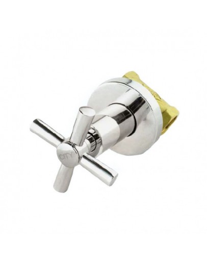 1/2" BRASS X-HANDLE CONCEALED STOP COCK [CITY]