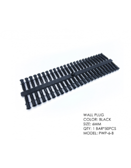 6MM WALL PLUG-BLACK (50PCS P/STRIP) [PVC-LINK]