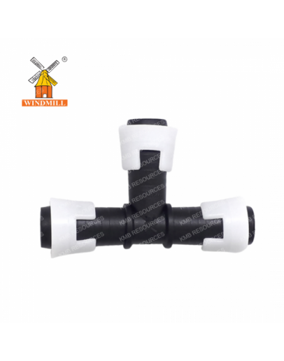 EMITTER DRIP TAPE LOCK TEE [WINDMILL]