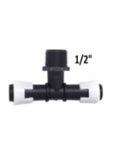 1/2" EMITTER DRIP TAPE MALE TEE [WINDMILL]