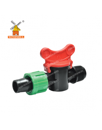 1/2" DRIP TAPE MALE VALVE [WINDMILL]